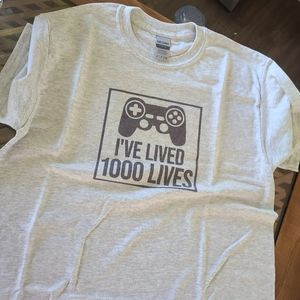 I've lived a thousand lives gamer shirt